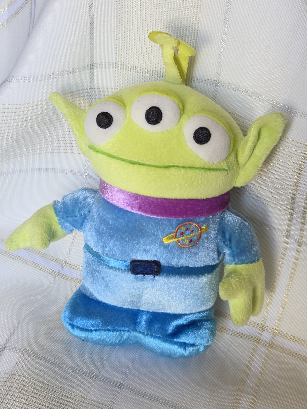 Disney Green Three-Eyed Alien Plush with Blue Outfit